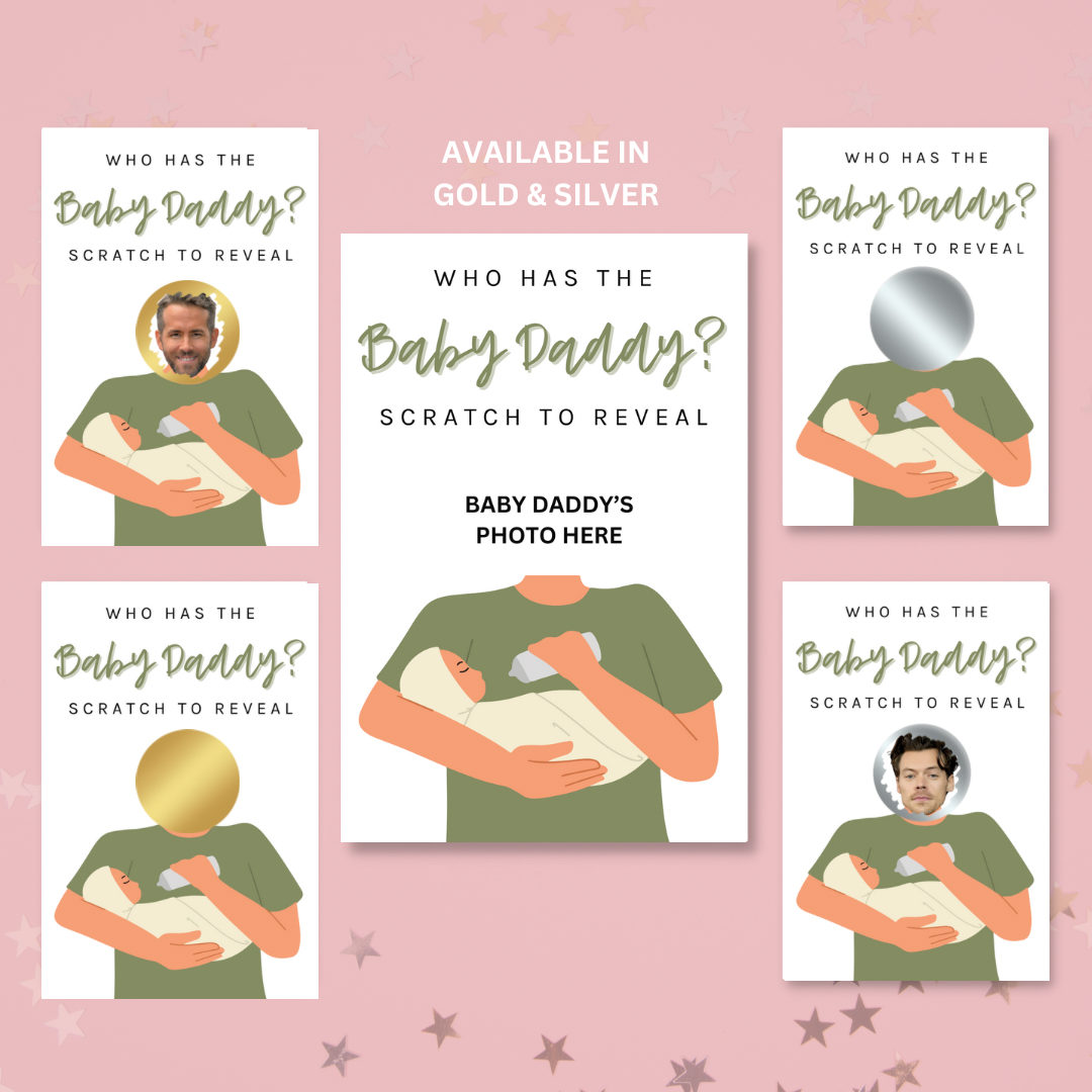 Who Has The Baby Daddy? Baby Shower Party Game (Light) - Blush Boulevard Wedding Games
