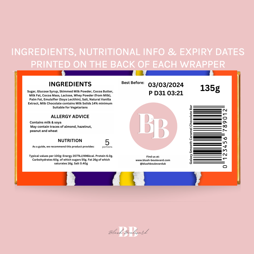 Dad Galaxy Smooth Caramel Chocolate Bar - Blush Boulevard Chocolate Bar