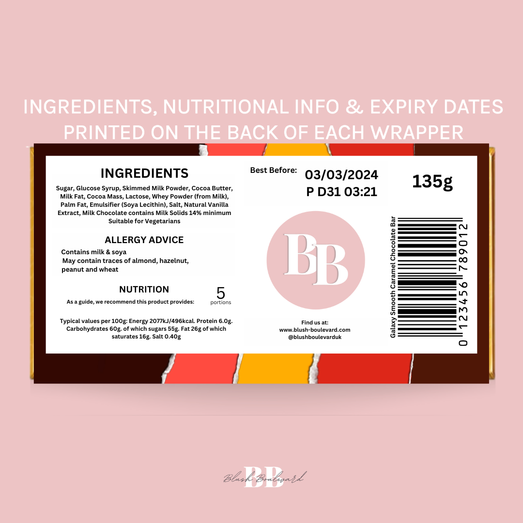 Granny Galaxy Smooth Caramel Chocolate Bar - Blush Boulevard Chocolate Bar
