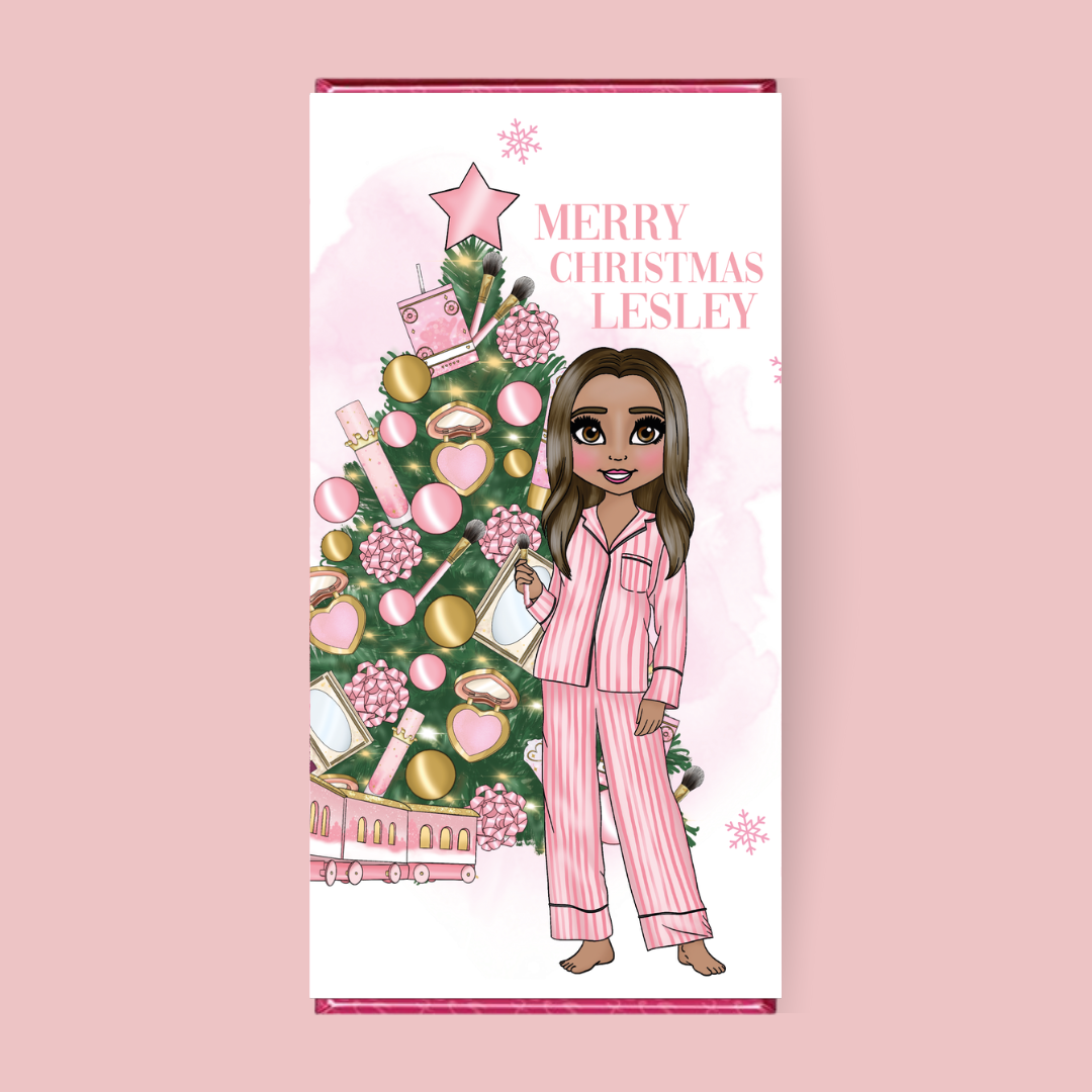 Personalised Pink Galaxy Cookie Crumble Chocolate Bar