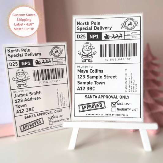 Personalised North Pole Delivery Label