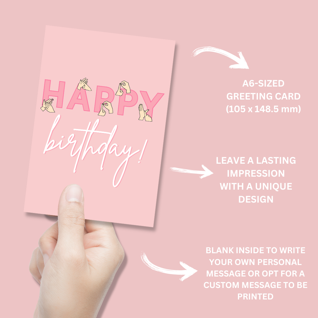 BSL Happy Birthday Card - Blush Boulevard Greeting Card