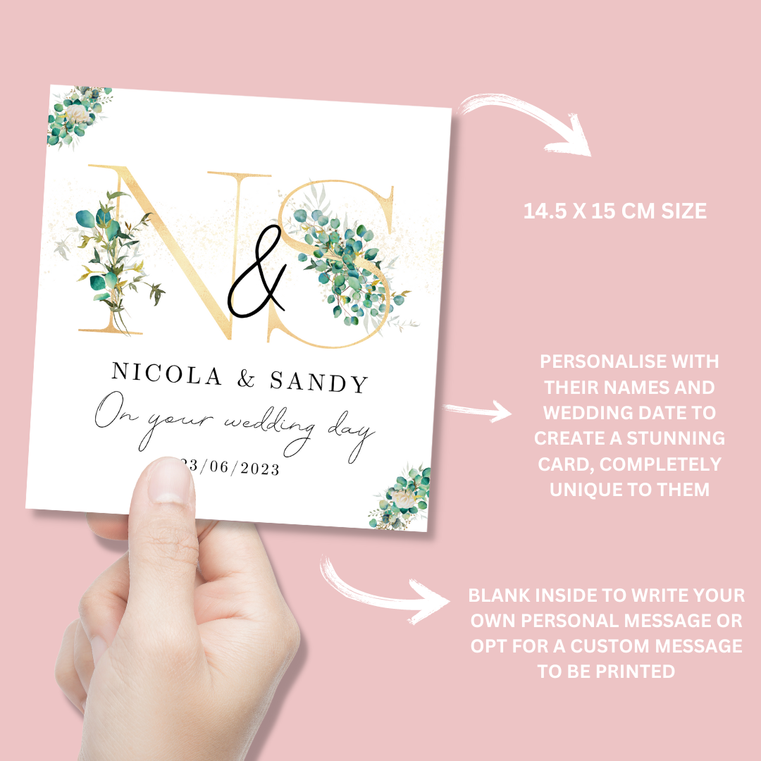 Personalised Wedding Card - Blush Boulevard Greeting Card