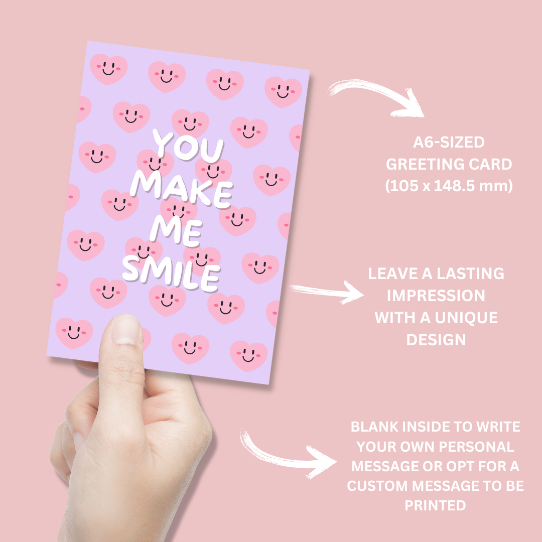 You Make Me Smile Just Because Card - Blush Boulevard Greeting Card