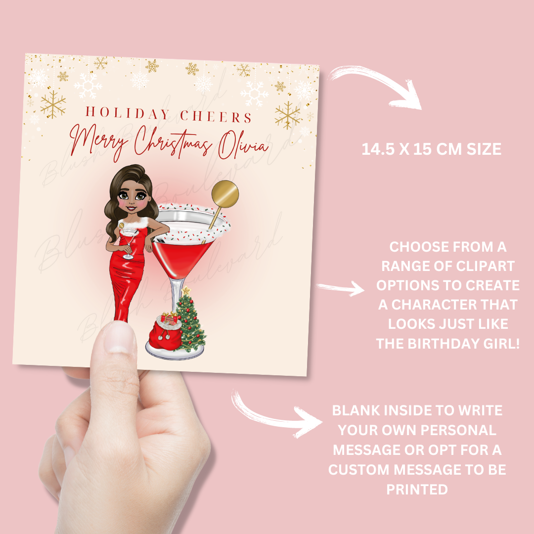 Personalised Christmas Cocktail Card