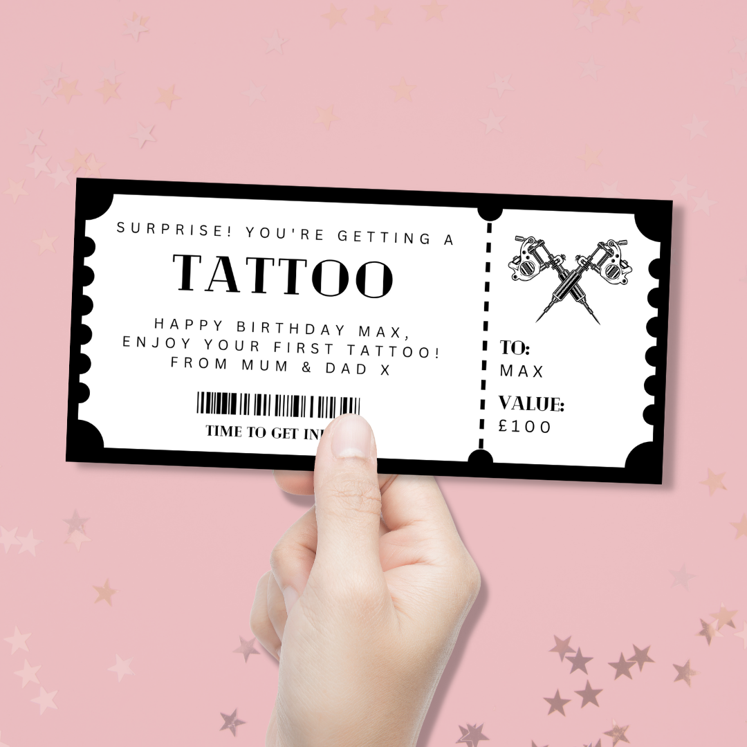 Personalised Tattoo Ticket - Blush Boulevard Ticket