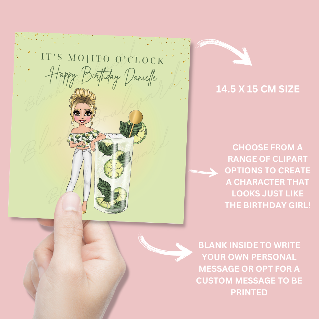 Personalised Mojito Birthday Card