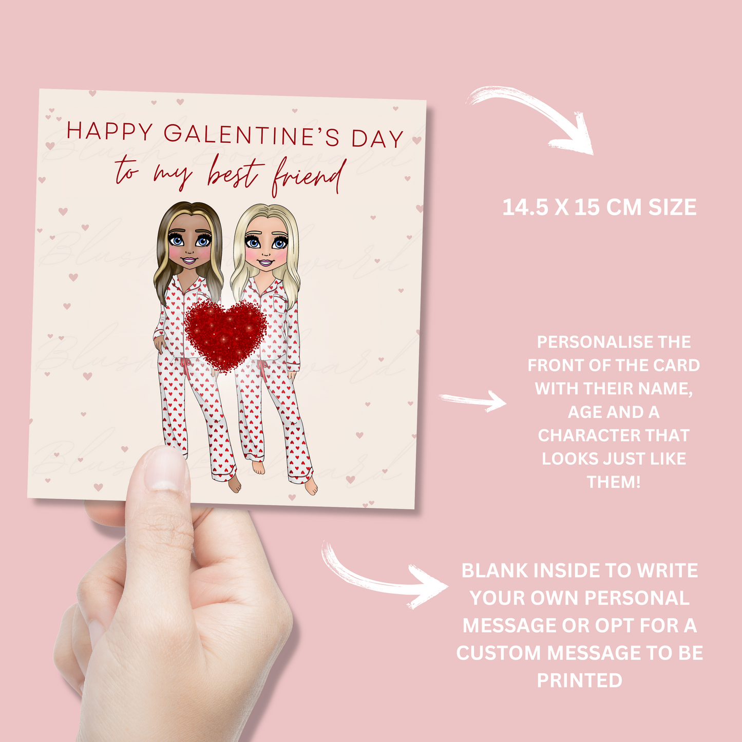 Personalised Best Friend Galentine's Day Card