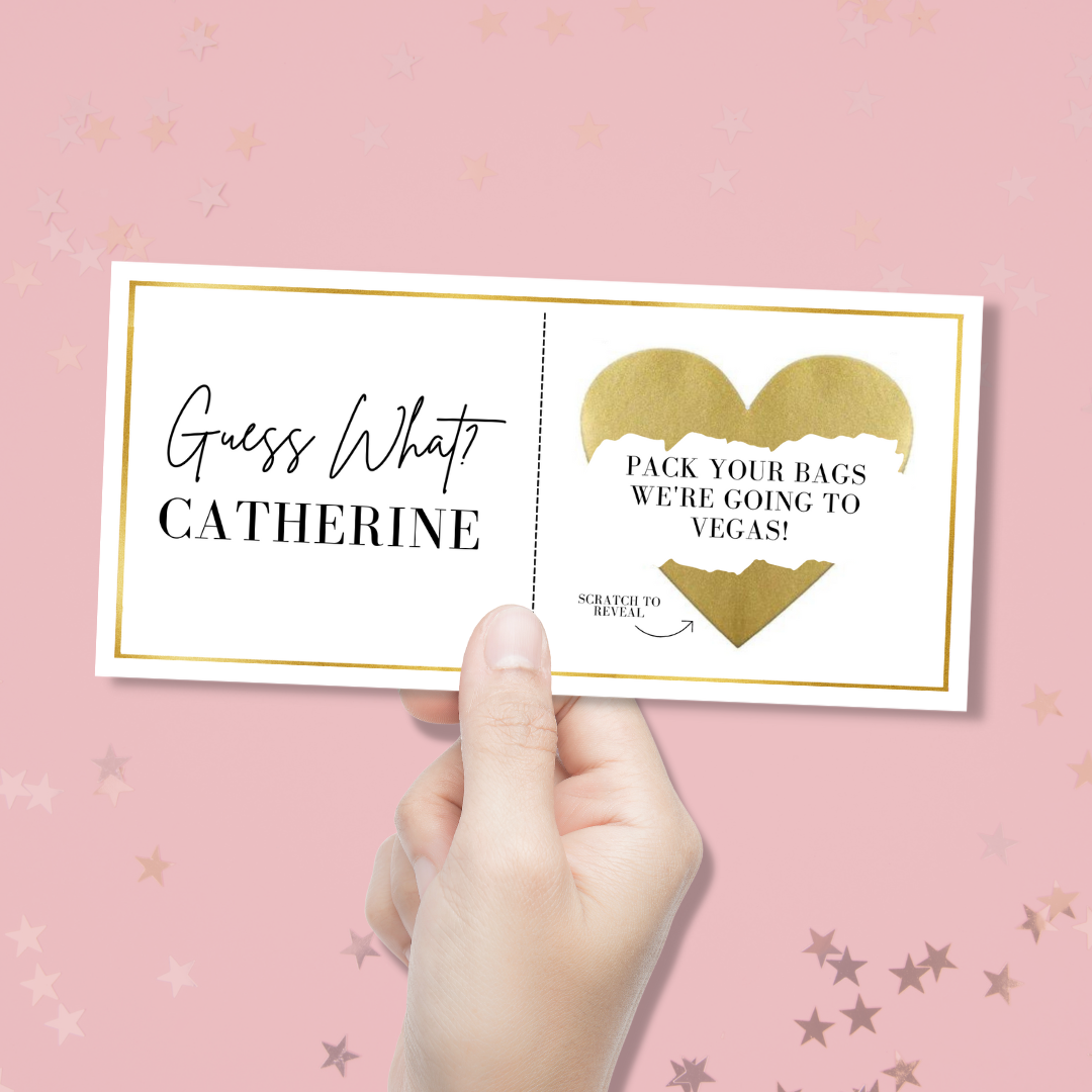 Gold Personalised Scratch Off Surprise Ticket - Blush Boulevard Ticket