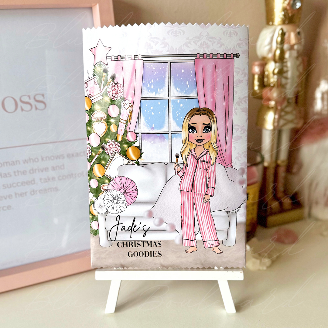 EMPTY Personalised Christmas Makeup Goodie Bag