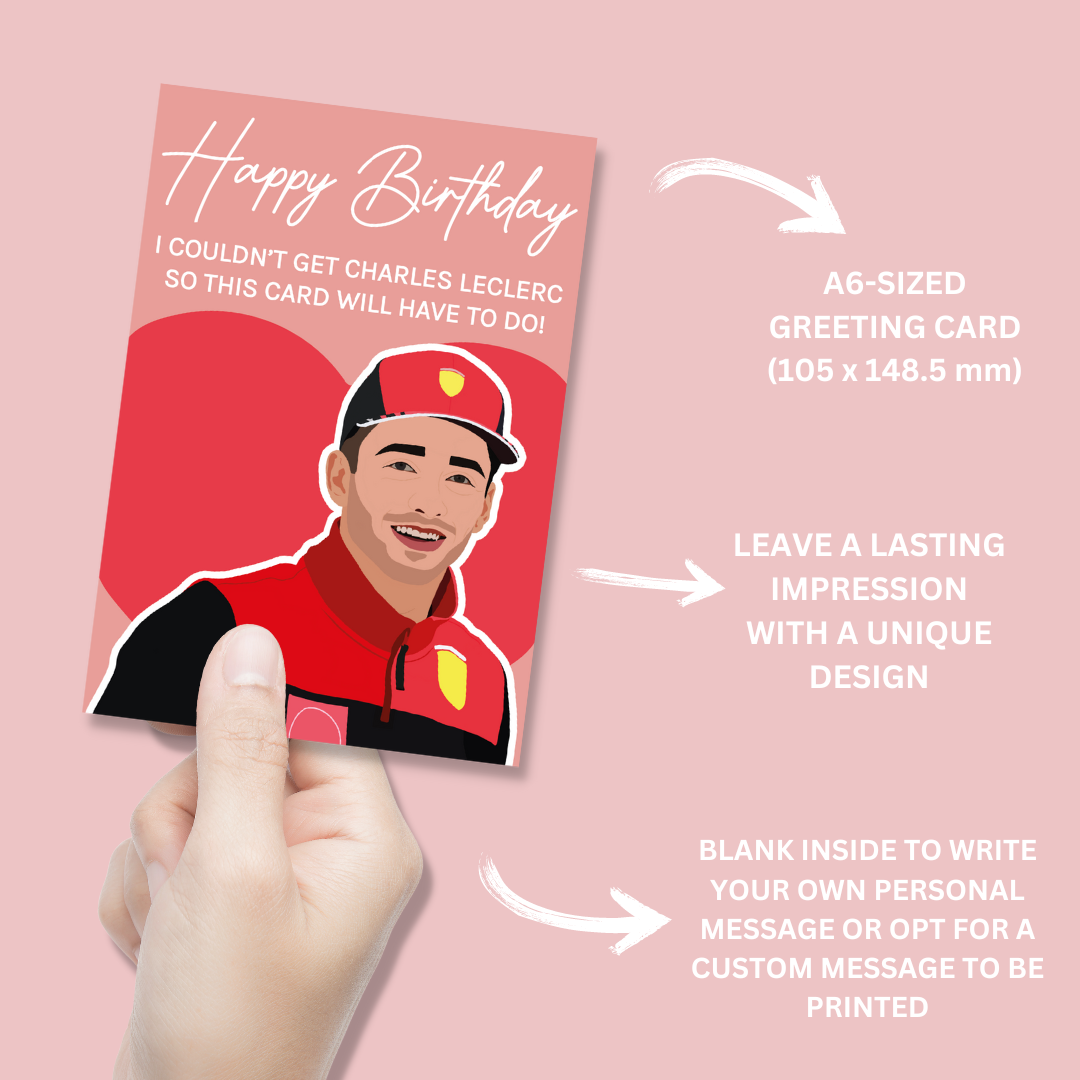 Charles Leclerc Birthday Card - Blush Boulevard Greeting Card