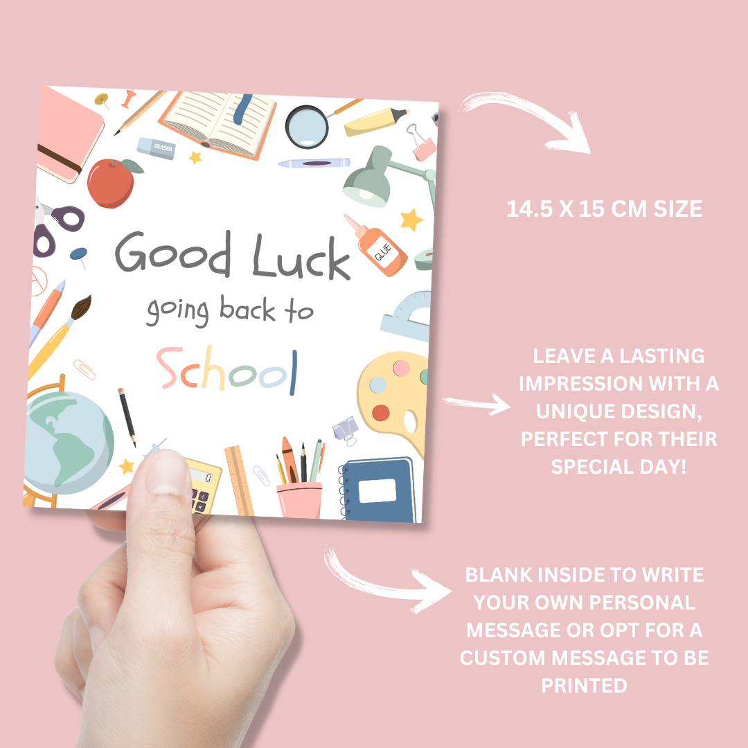 Good Luck Back To School Card - Blush Boulevard Greeting Card