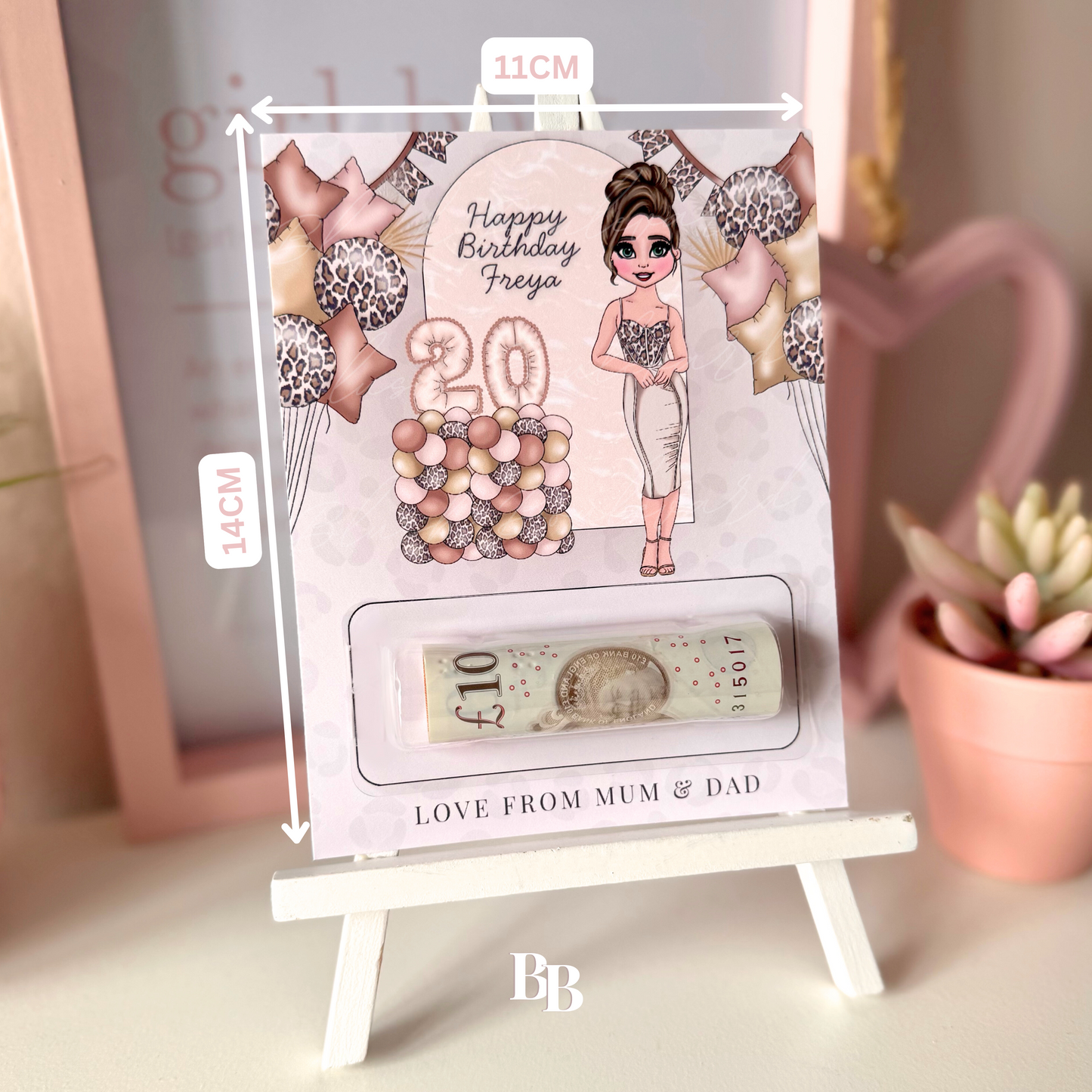 Leopard Print Birthday Money Pocket