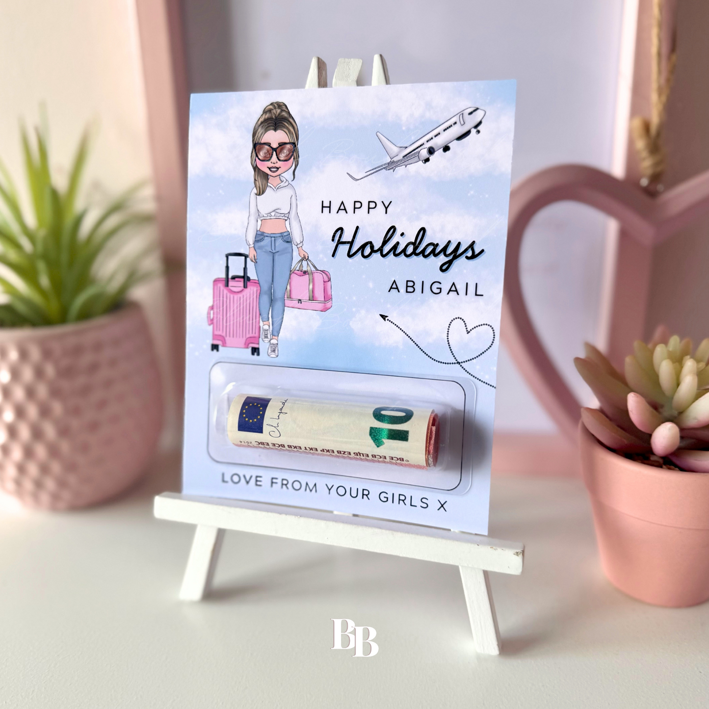 Happy Holidays Girls Money Pocket