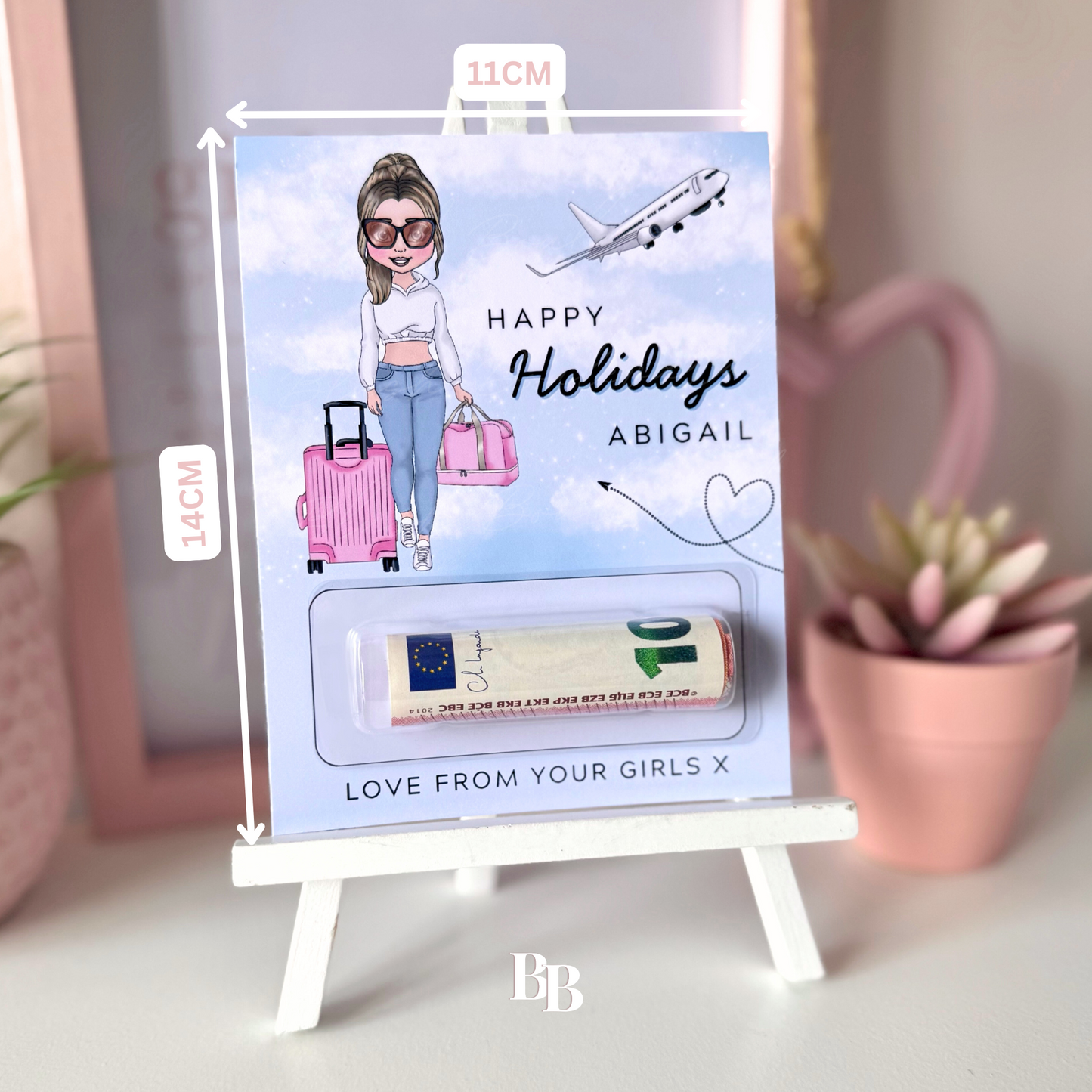 Happy Holidays Girls Money Pocket