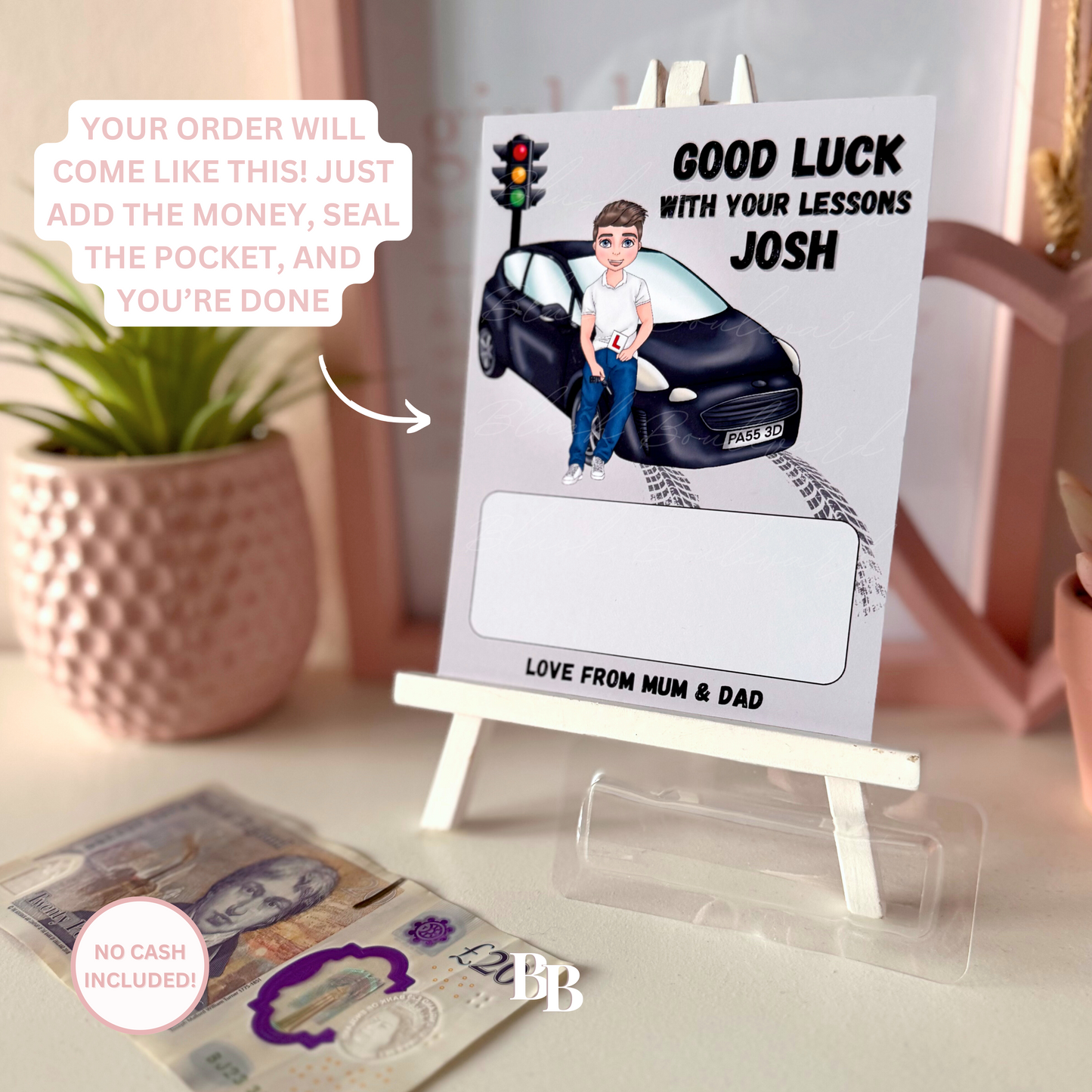 Boys Driving Lessons Money Pocket