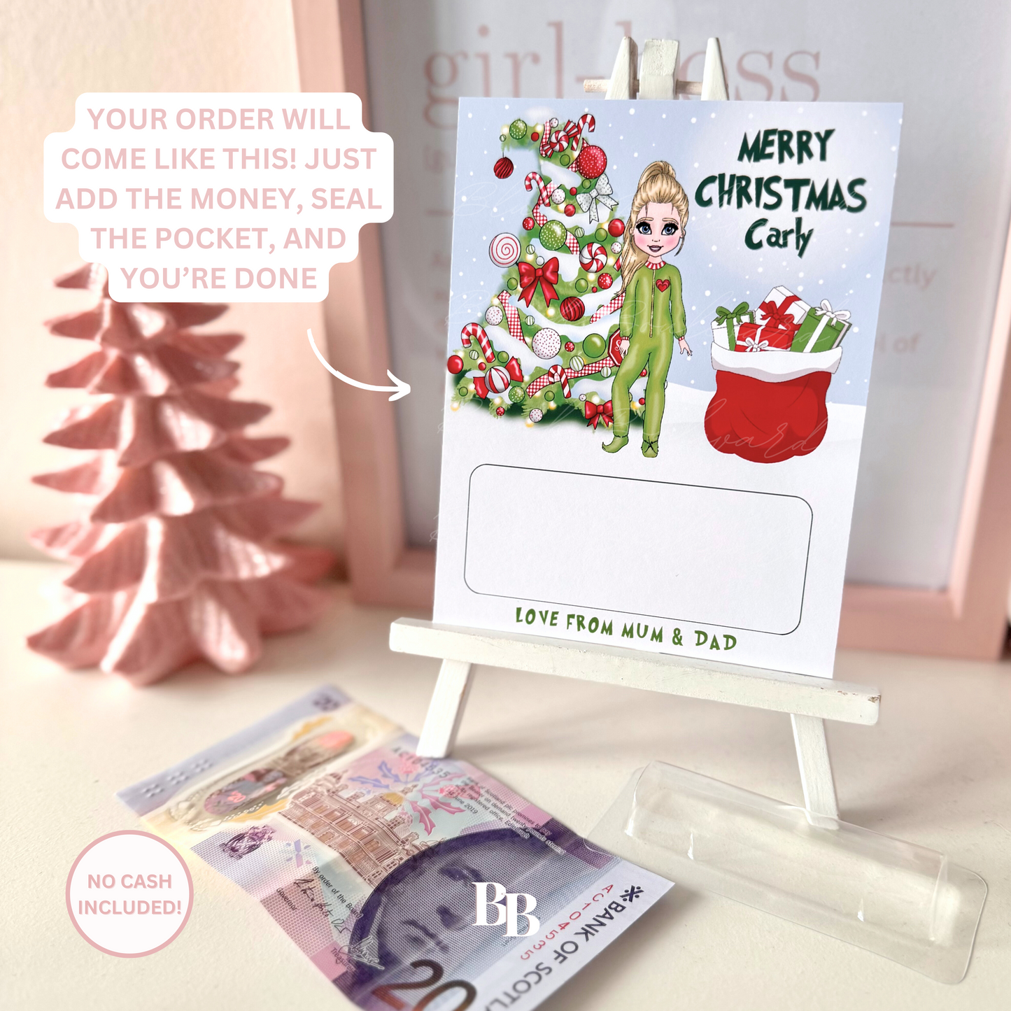 Teen Girl Grinch Christmas Money Pocket