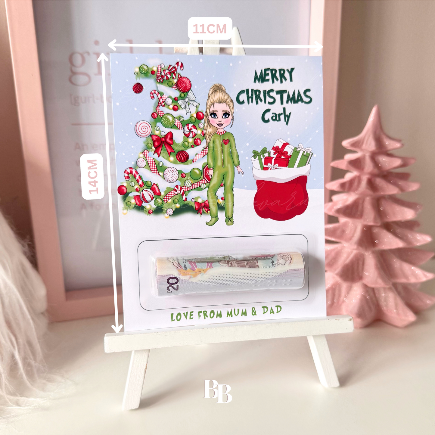 Teen Girl Grinch Christmas Money Pocket