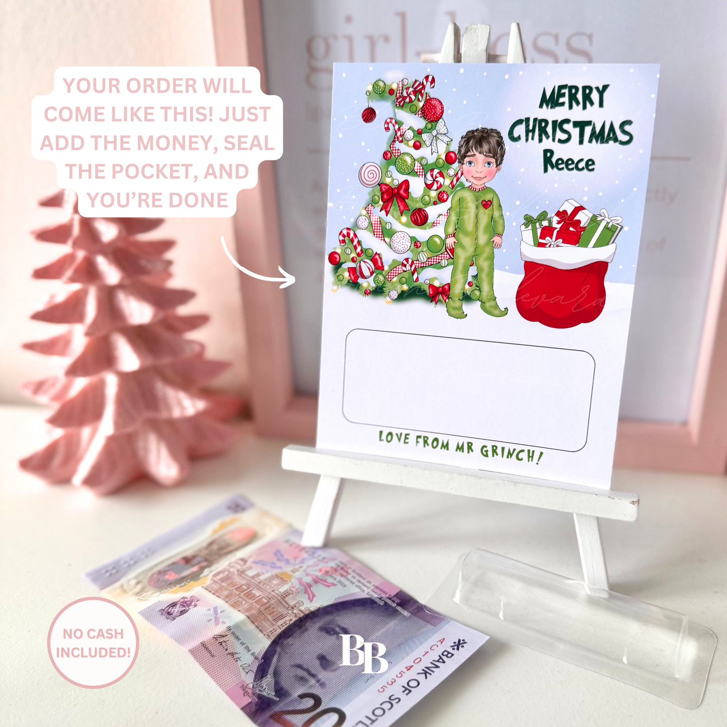 Toddler Boy Grinch Christmas Money Pocket