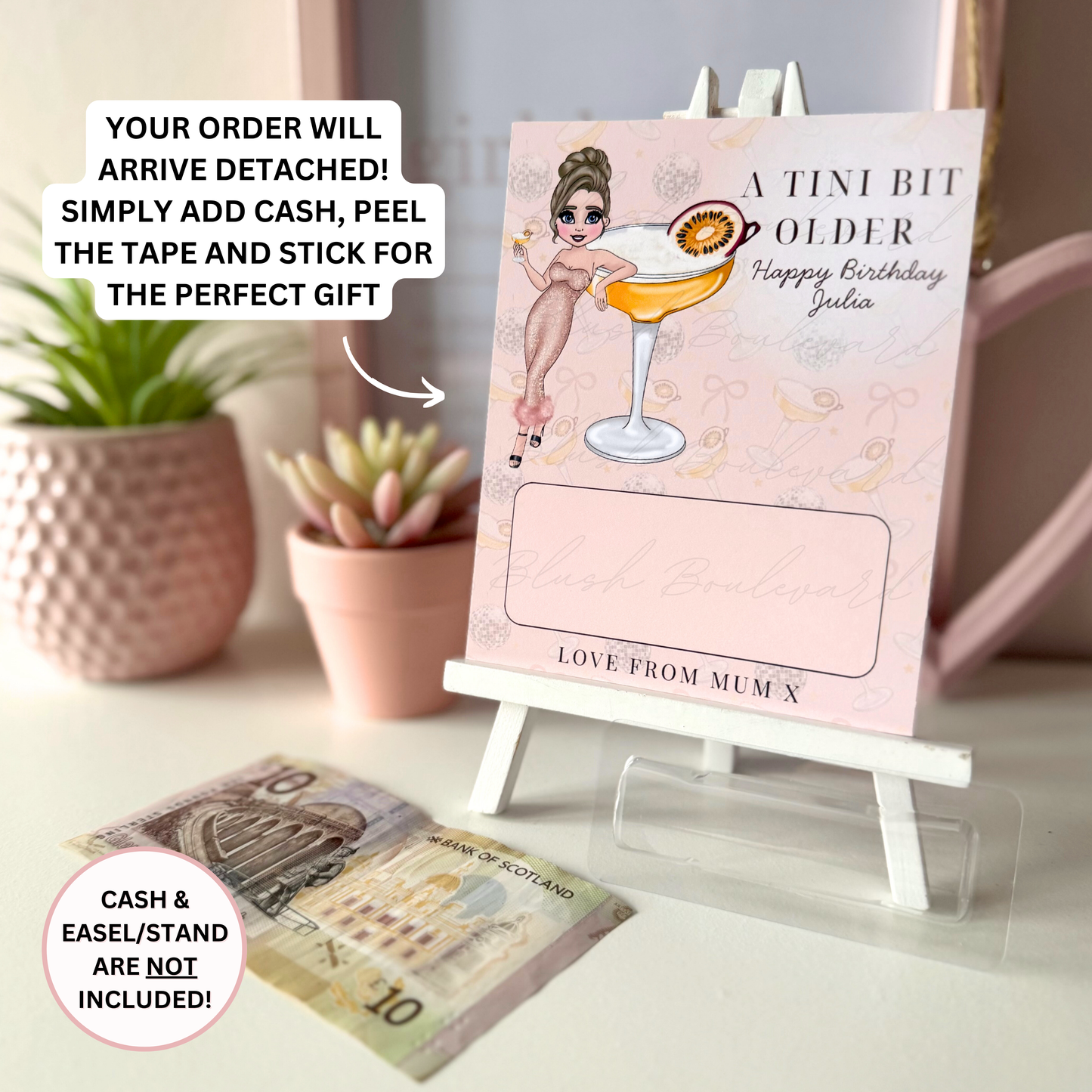 Passionfruit Martini Birthday Money Pocket