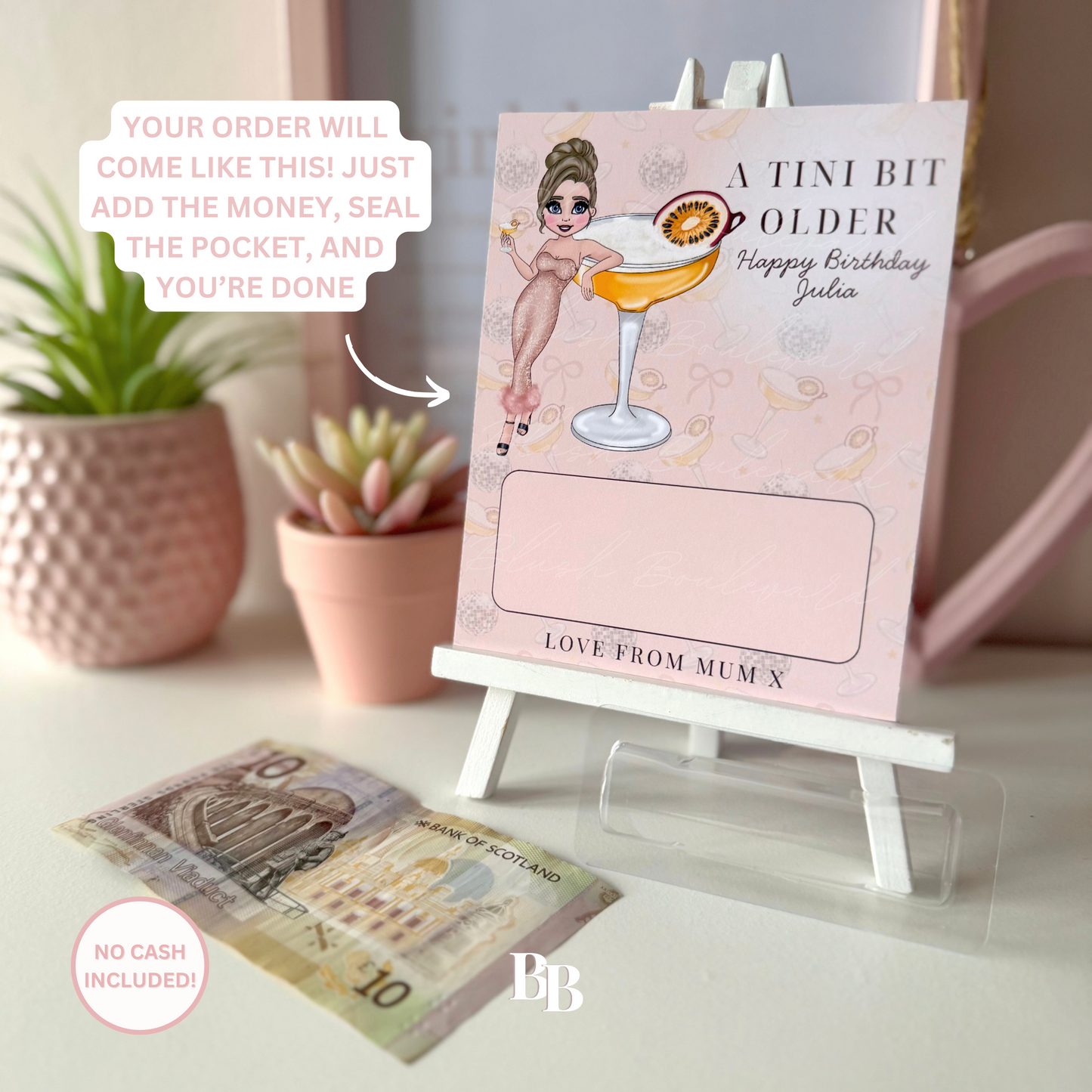 Passionfruit Martini Birthday Money Pocket