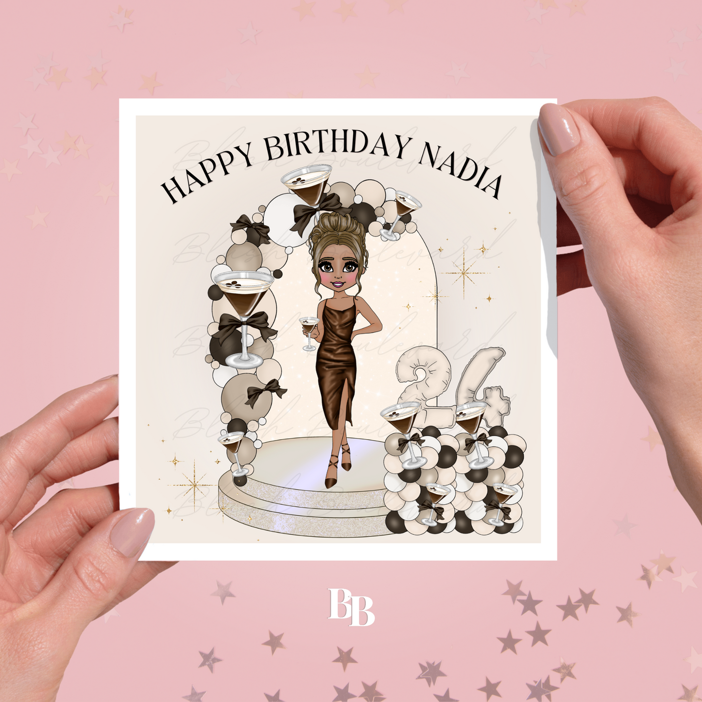Personalised Espresso Martini Age Birthday Card