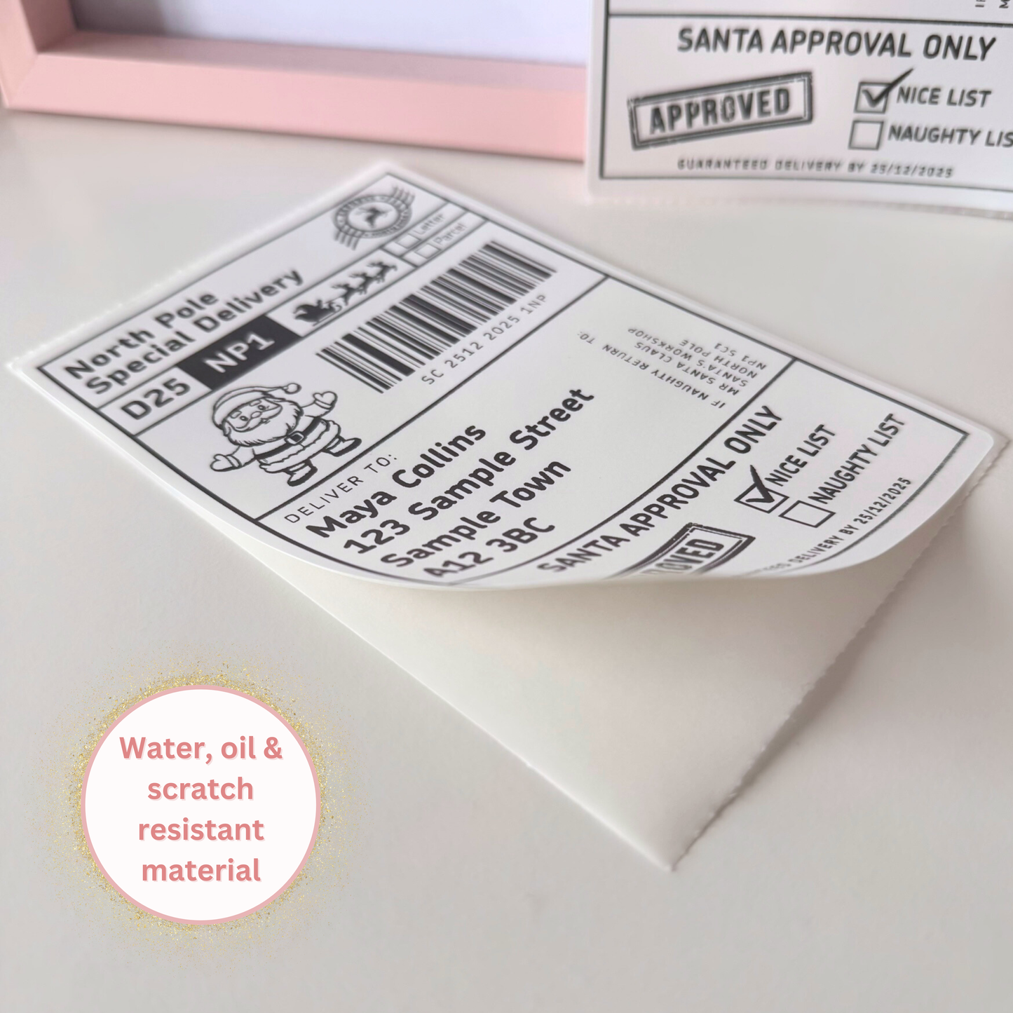 Personalised North Pole Delivery Label