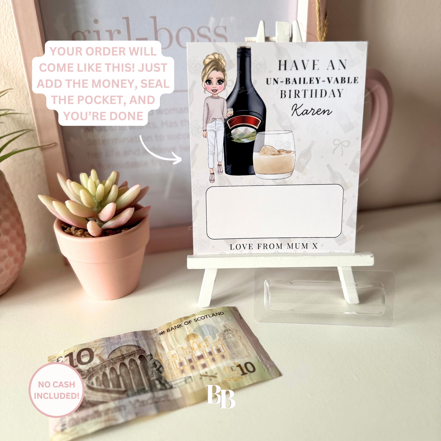 Irish Cream Liqueur Birthday Money Pouch