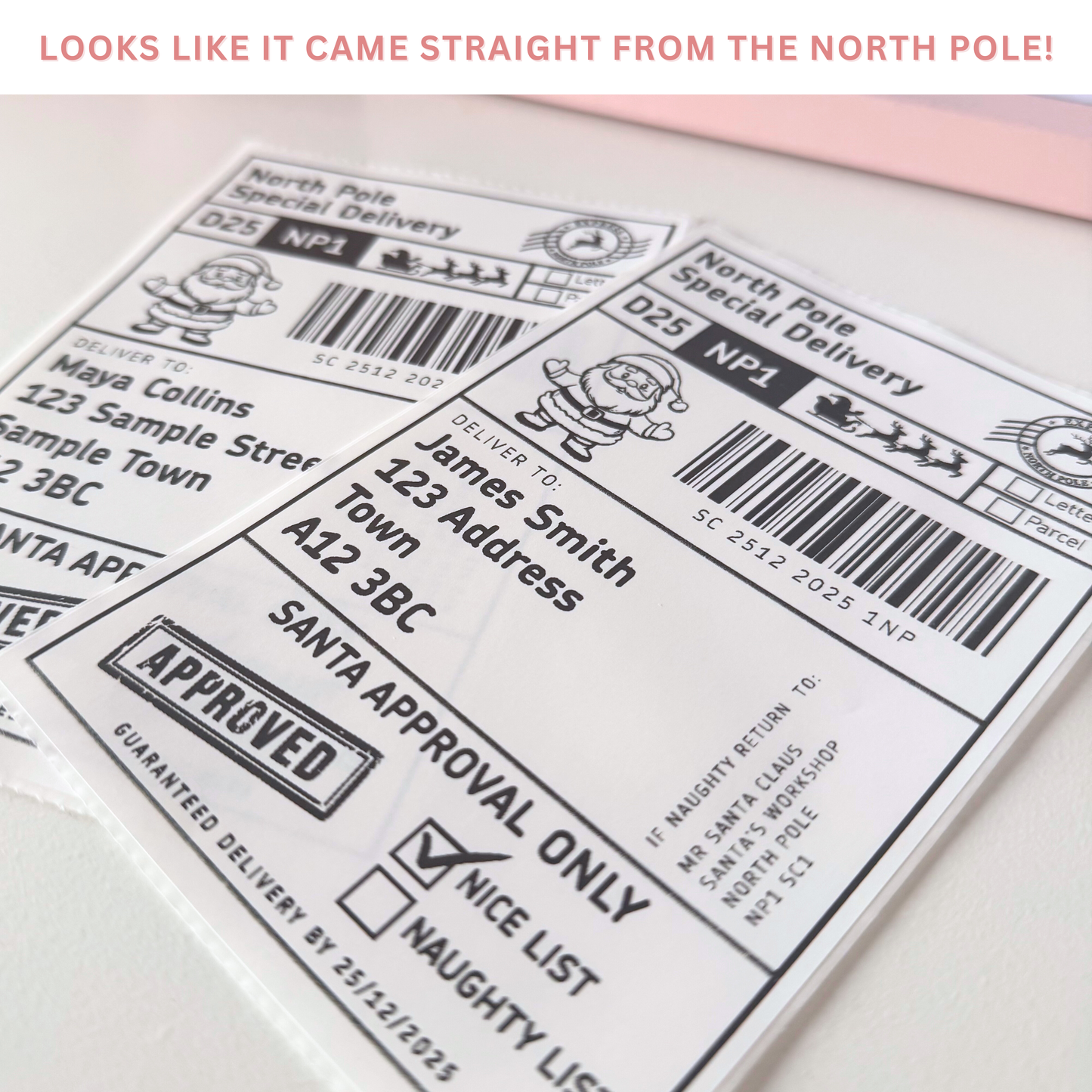 Personalised North Pole Delivery Label