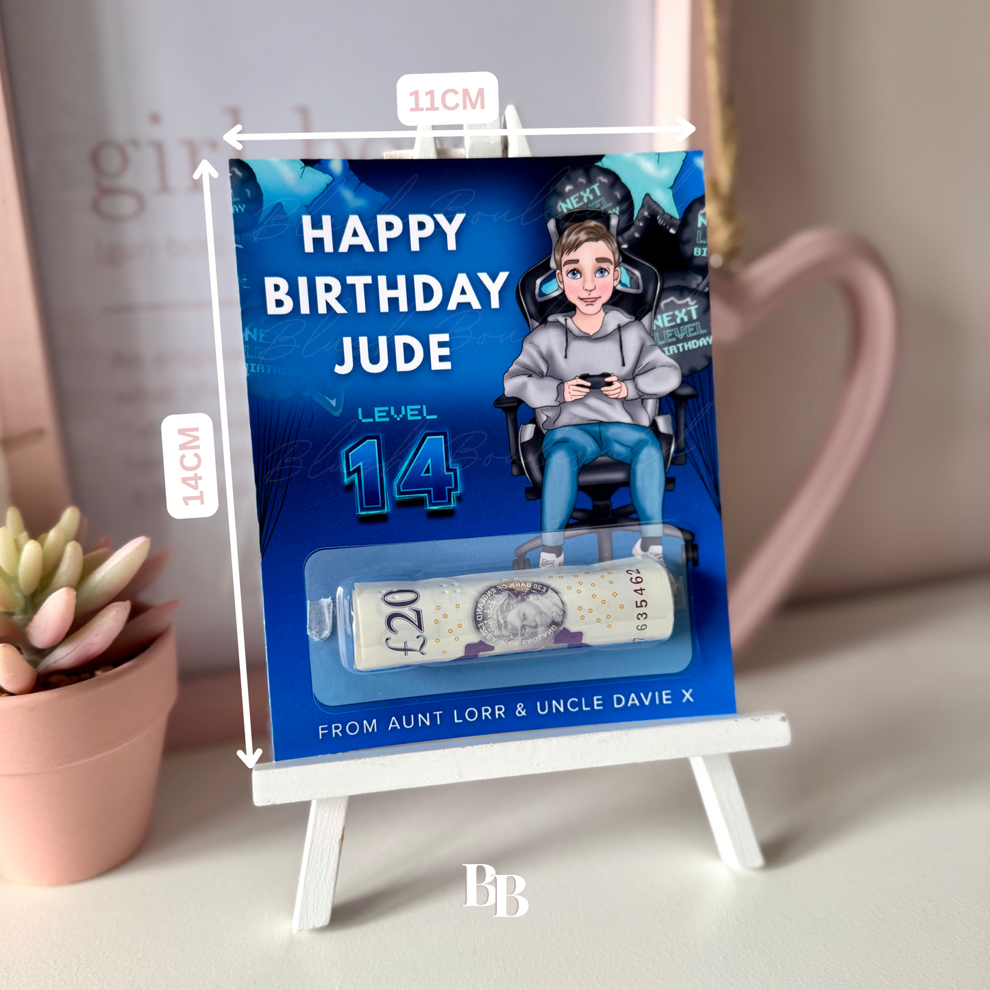 Teens Blue Gaming Birthday Money Pocket
