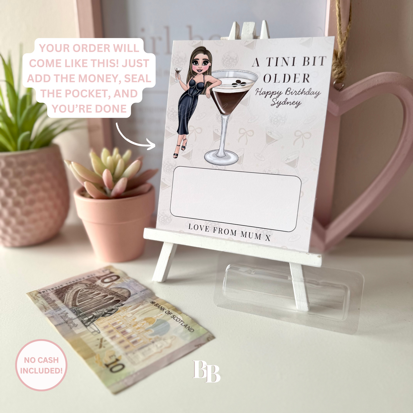 Espresso Martini Birthday Money Pocket