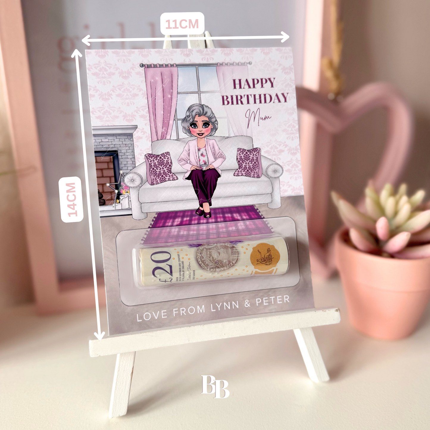 Older Woman Birthday Money Pouch