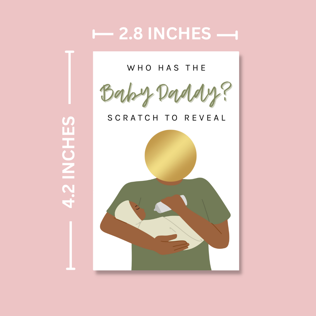 Who Has The Baby Daddy? Baby Shower Party Game (Dark)