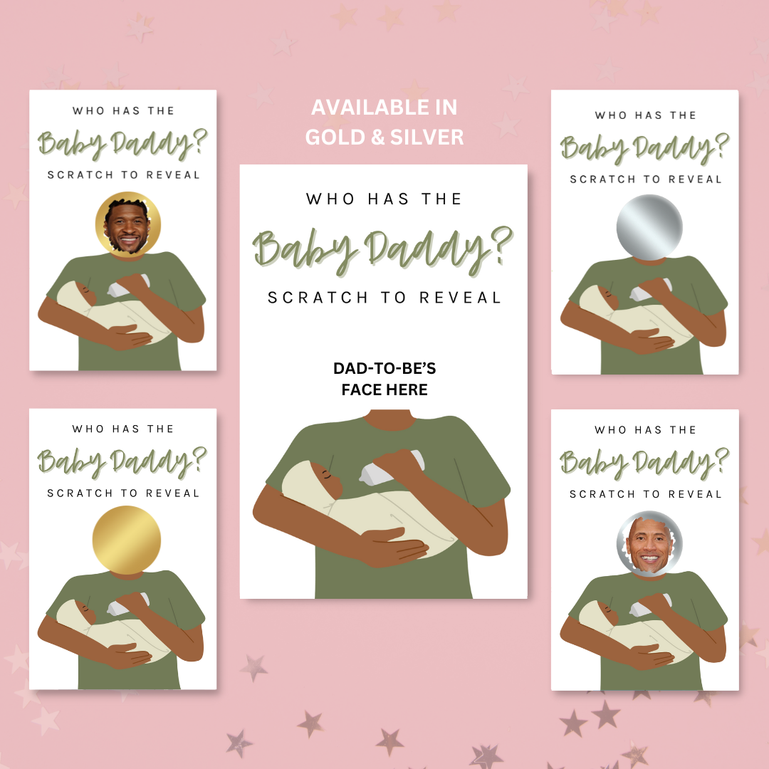 Who Has The Baby Daddy? Baby Shower Party Game (Dark)