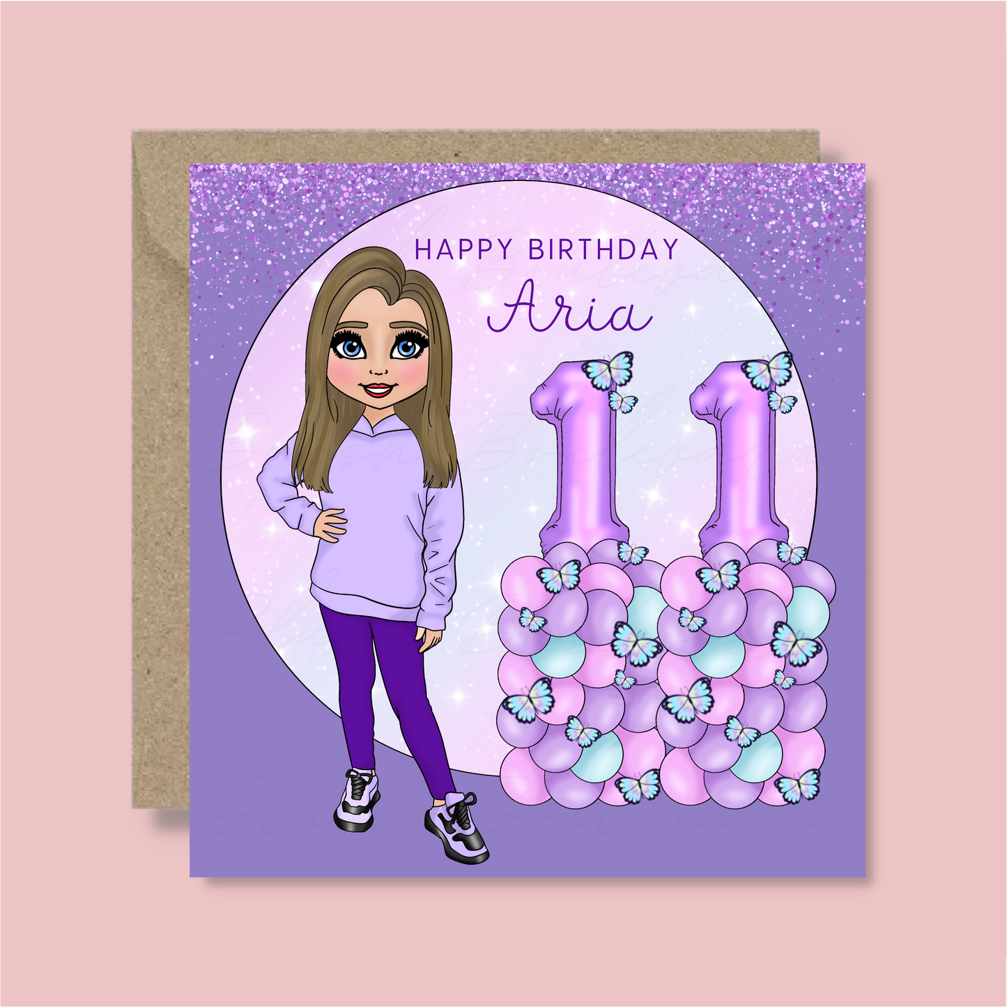 Personalised Butterfly Birthday Card