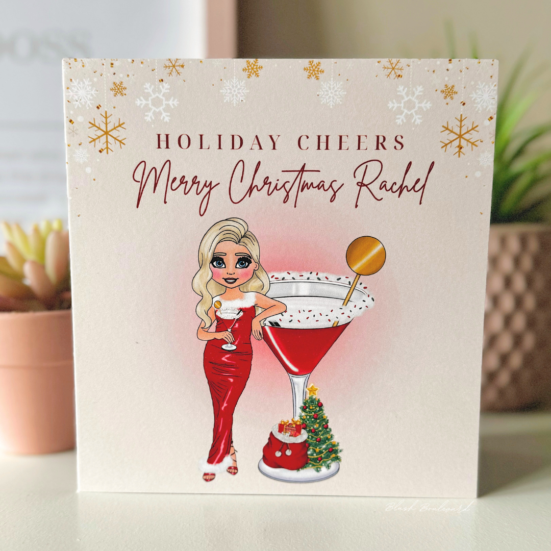 Personalised Christmas Cocktail Card