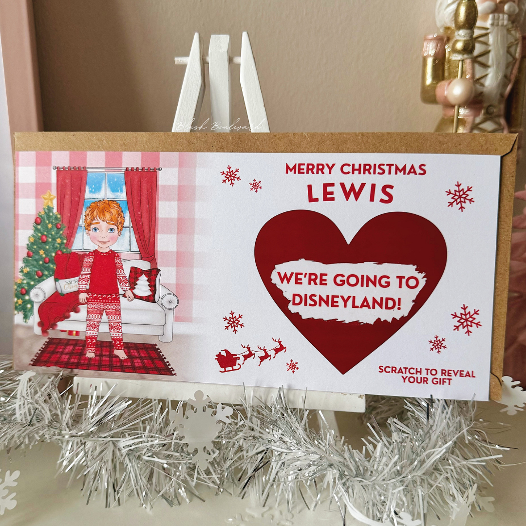 Personalised Toddler Boy Scratch Off Gift Ticket