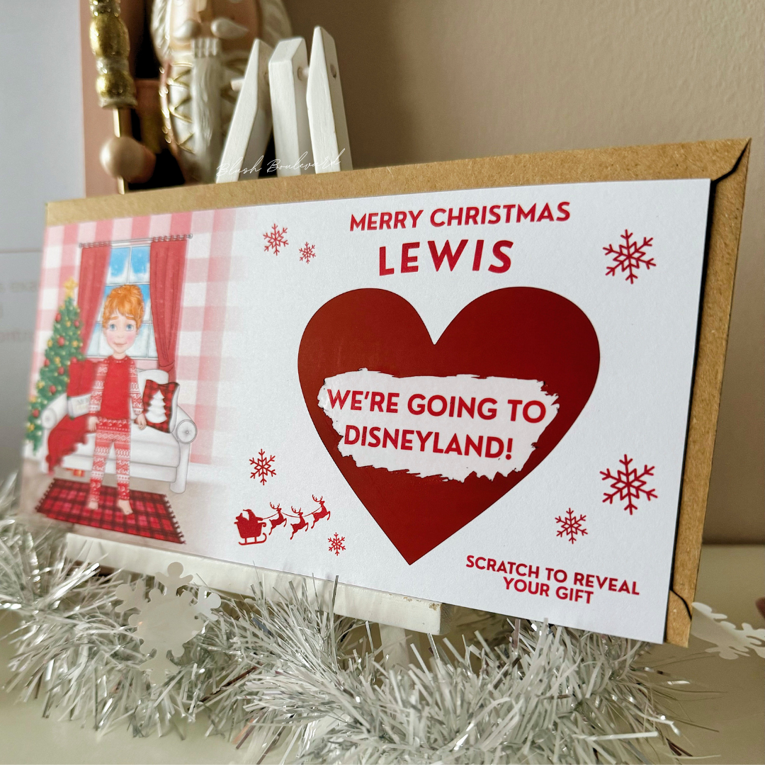 Personalised Toddler Boy Scratch Off Gift Ticket