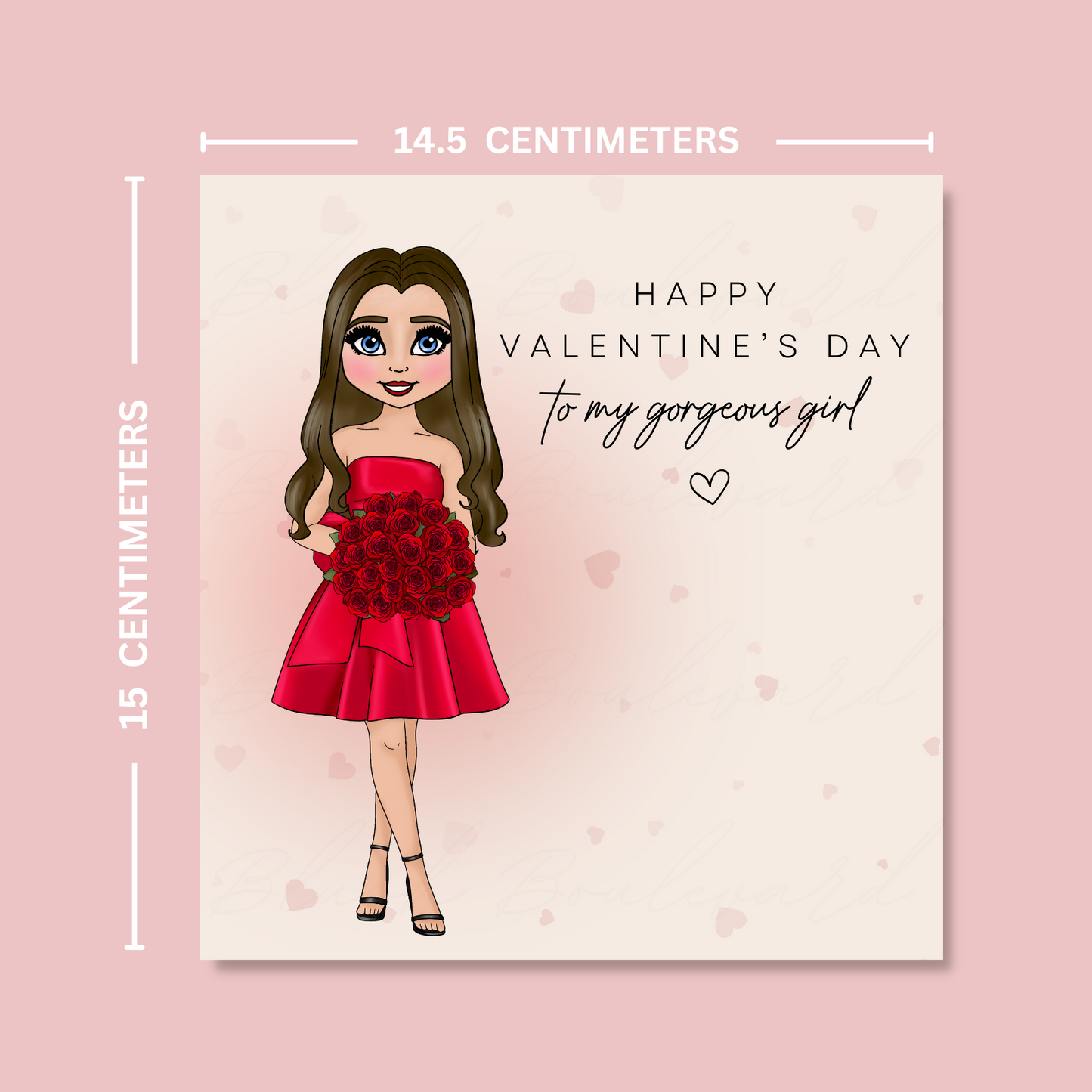 Personalised Gorgeous Girl Valentine's Day Card
