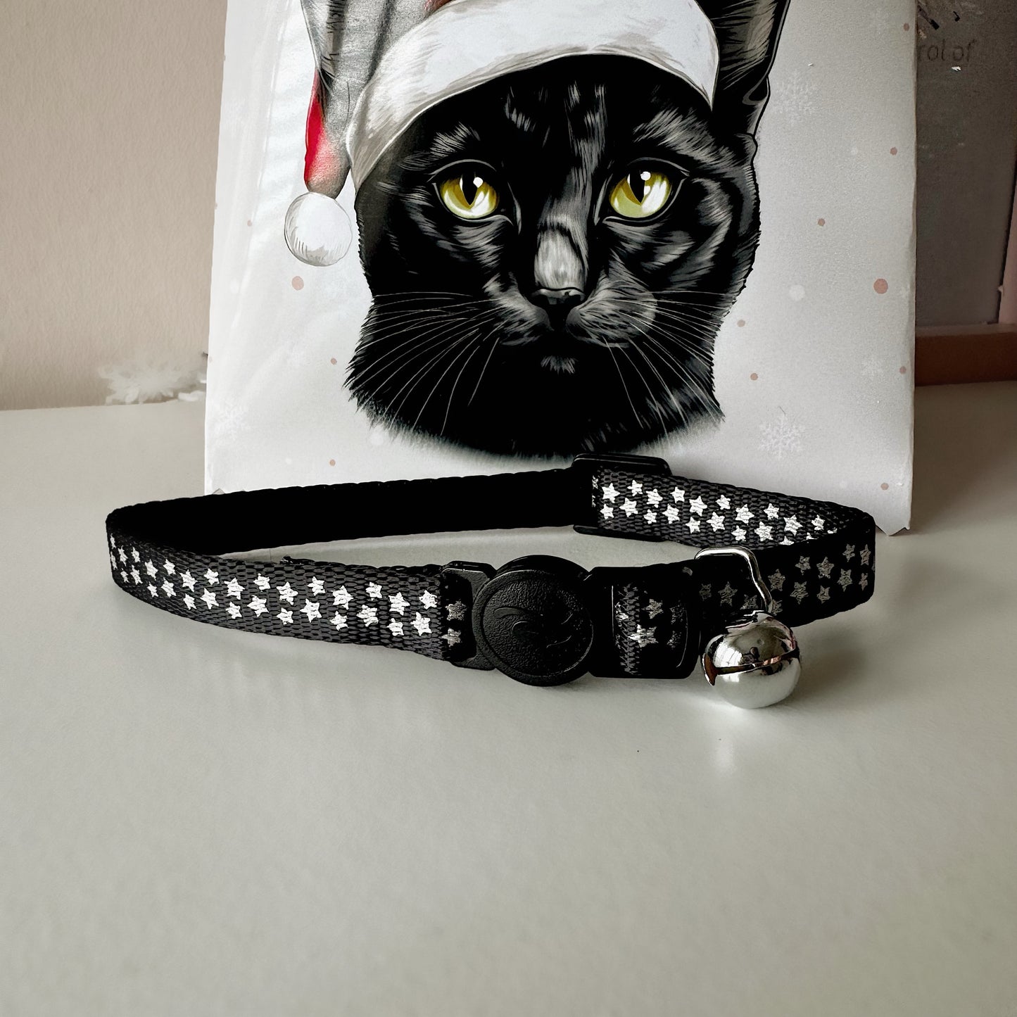 Personalised Cream Cat Christmas Goodie Bag