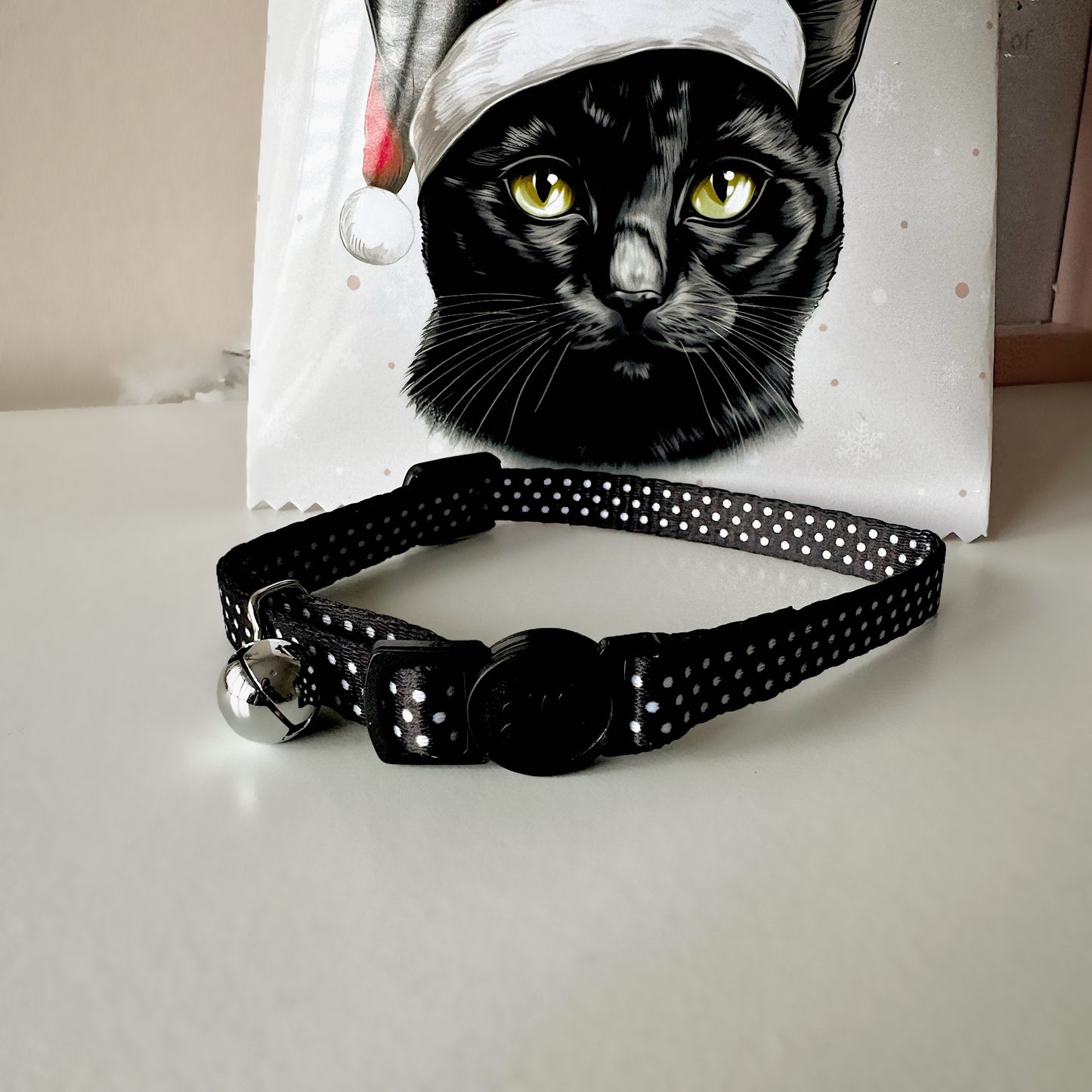 Personalised Cream Cat Christmas Goodie Bag