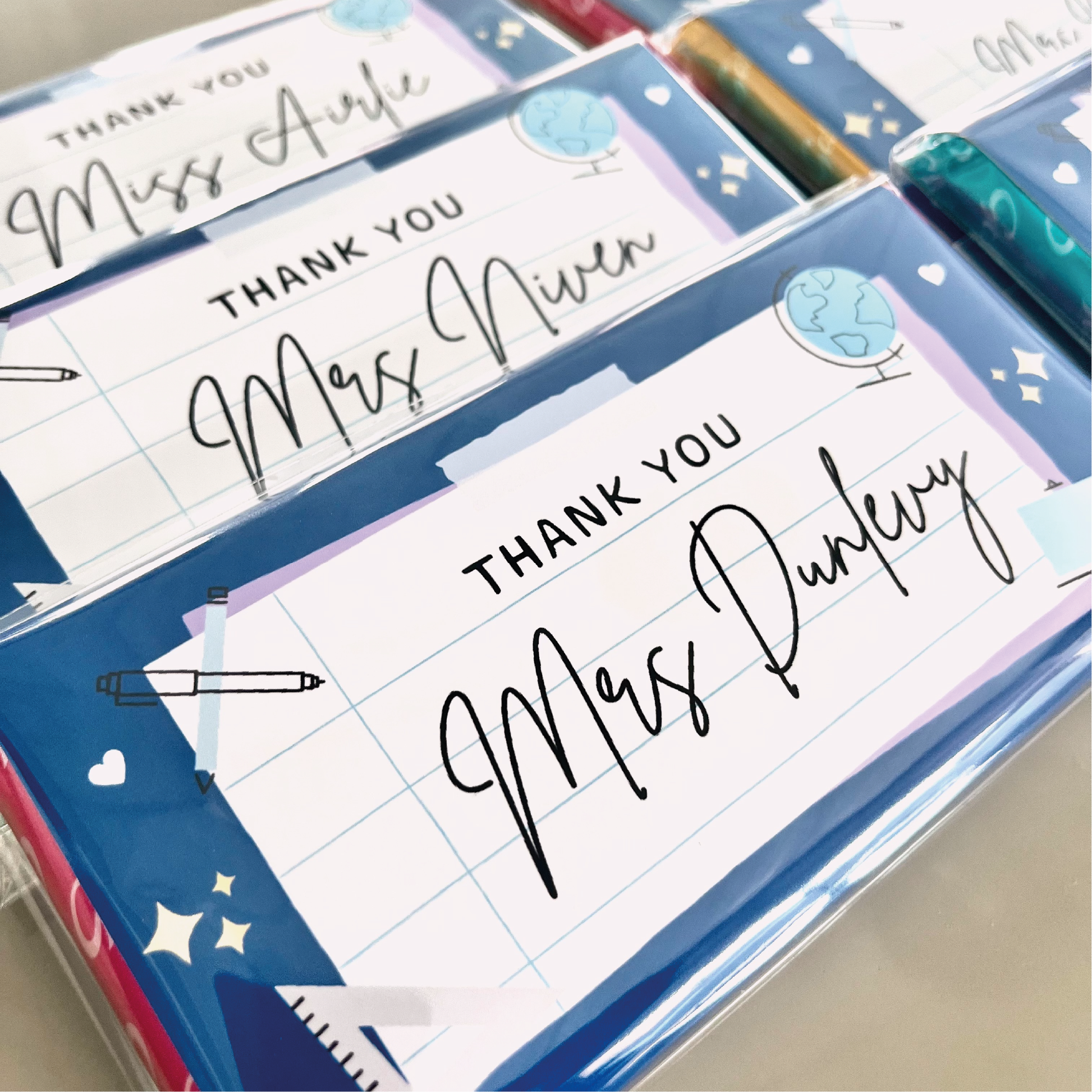 Personalised Navy Thank You Teacher Chocolate Bar - Blush Boulevard Chocolate Bar