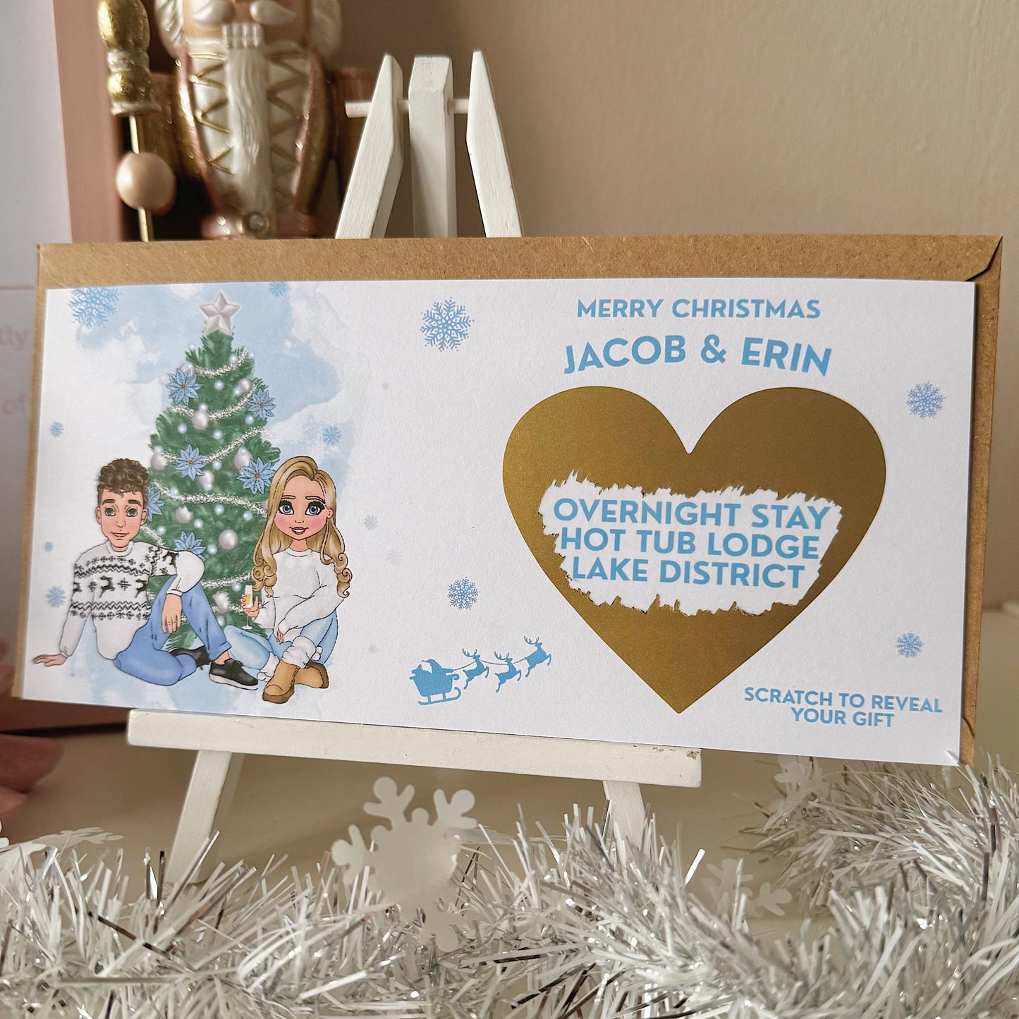 Personalised Couple Scratch-Off Christmas Gift Ticket