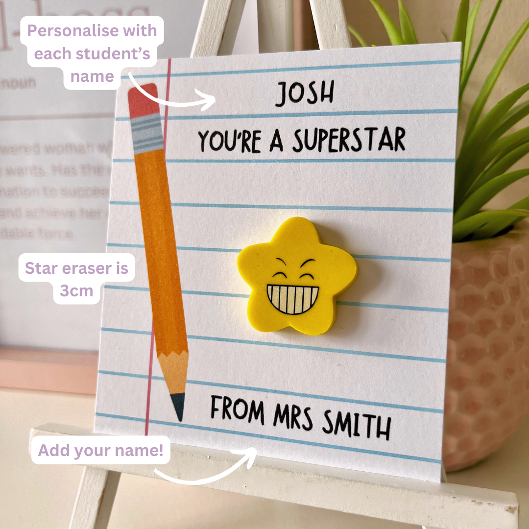 Personalised Student Eraser Gift - Blush Boulevard Eraser Gift