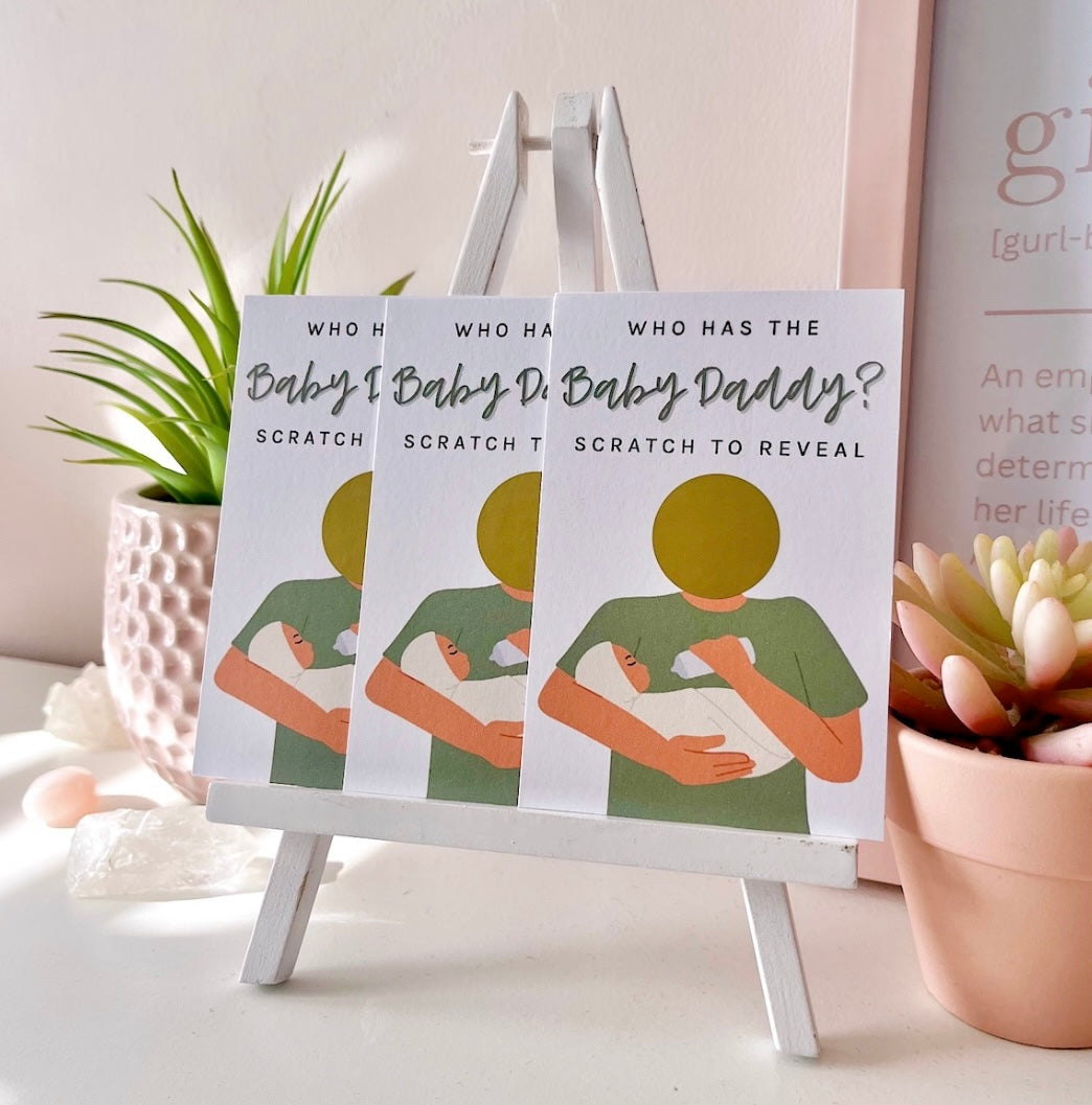 Who Has The Baby Daddy? Baby Shower Party Game (Light) - Blush Boulevard Wedding Games