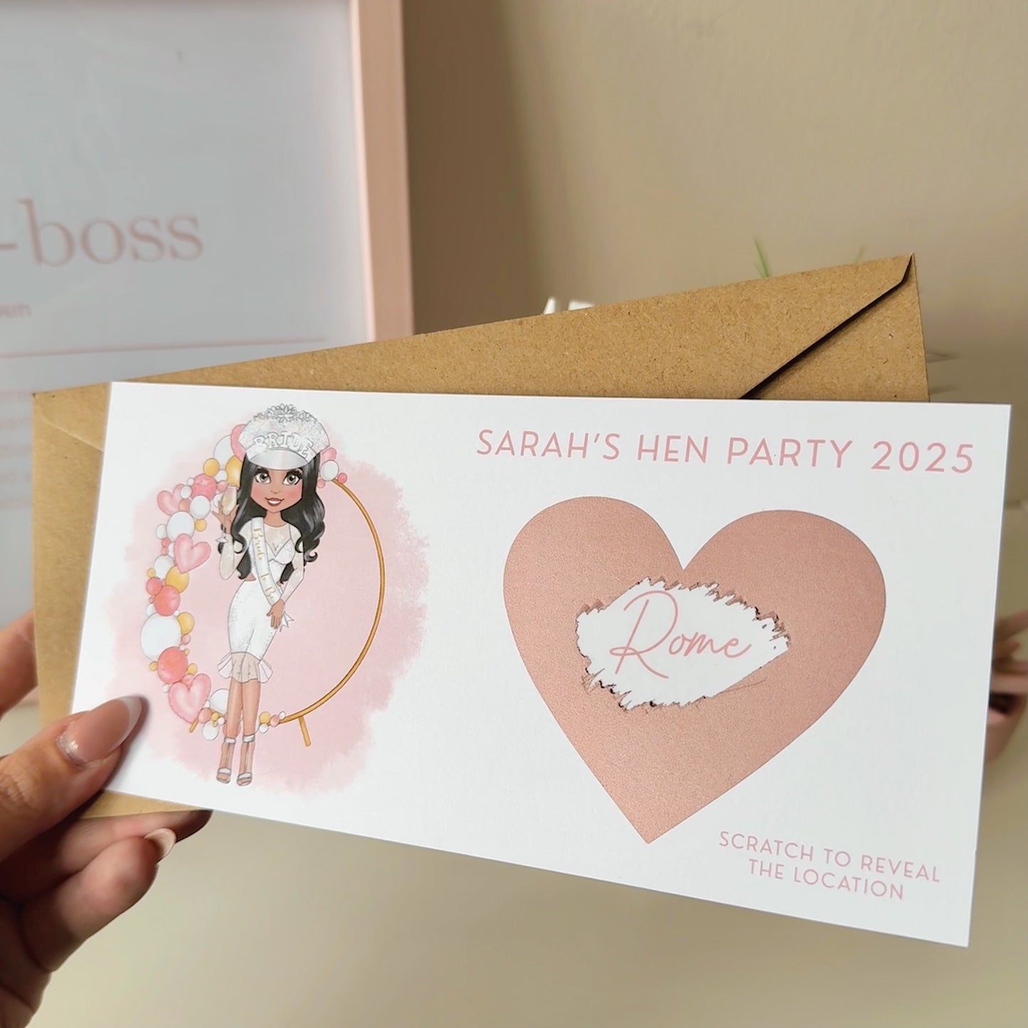 Personalised Hen Party Location Surprise Ticket