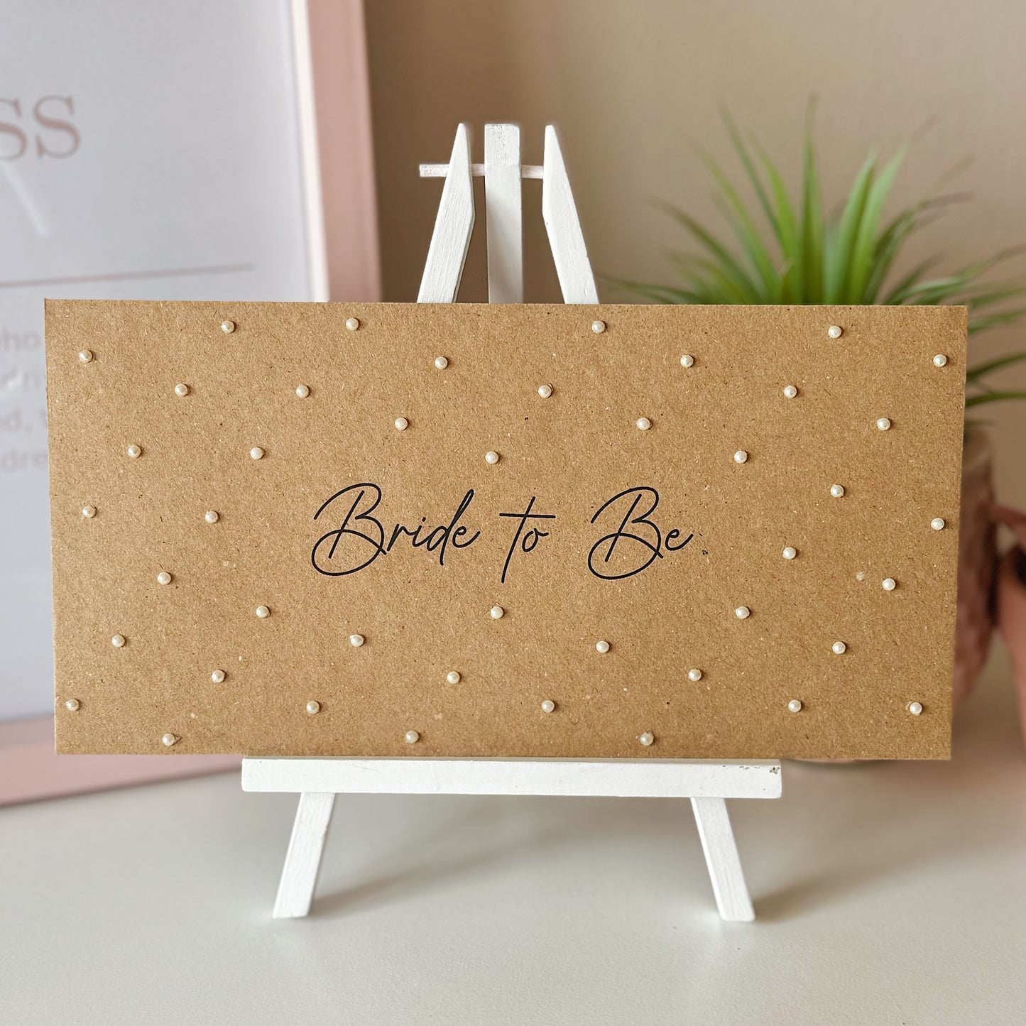 Bride To Be Pearl Kraft Envelope