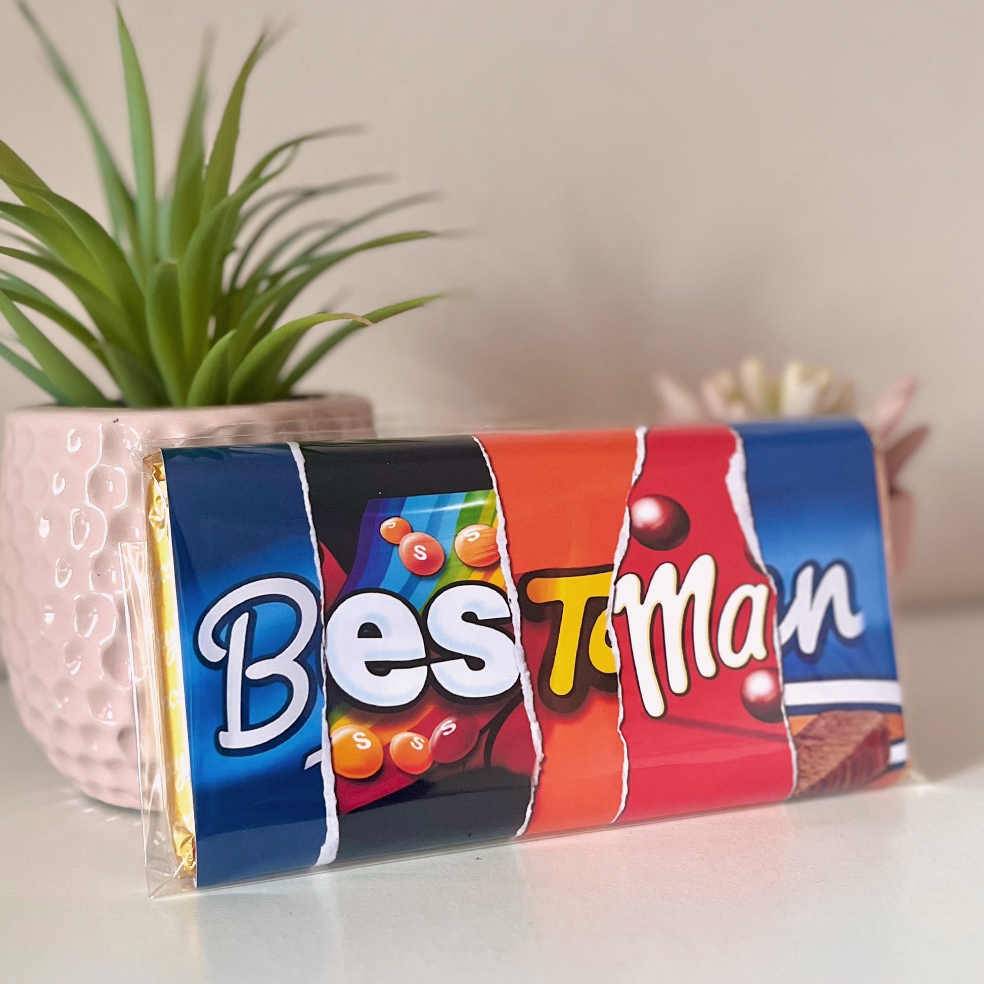 Best Man Galaxy Smooth Caramel Chocolate Bar - Blush Boulevard Chocolate Bar