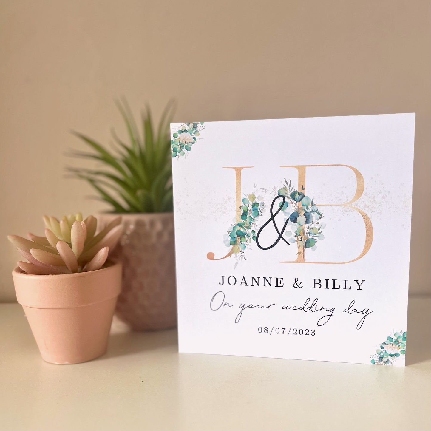 Personalised Wedding Card - Blush Boulevard Greeting Card