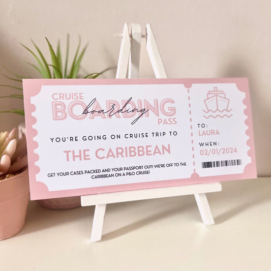 Personalised Cruise Pass Travel Ticket - Blush Boulevard Ticket